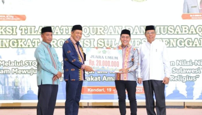 Wagub Sultra Tutup STQH ke 28, Kolaka Raih Juara Umum