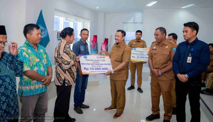 Bank Sultra Salurkan CSR, Dukung Pembangunan Keagamaan di Buton Tengah