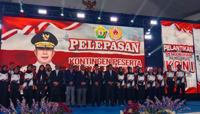 Gubernur Sultra Lepas Kontingen 7 Cabor ke PON Beladiri Jateng, Target Raih Banyak Medali