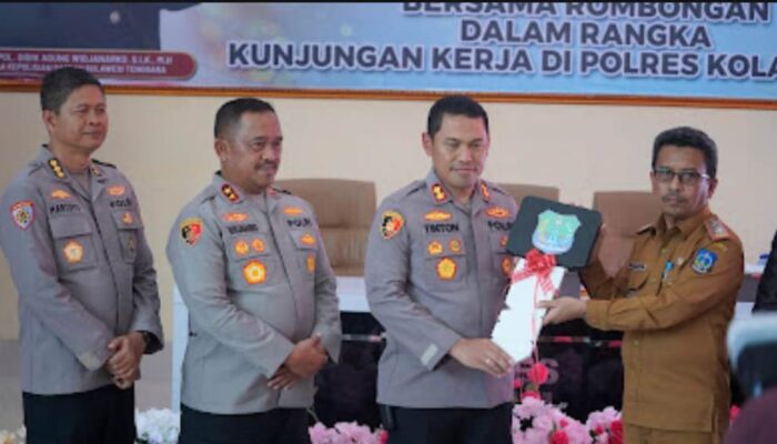 Disaksikan Kapolda Sultra, Pemda Koltim Serahkan Hibah Tanah ke Polres