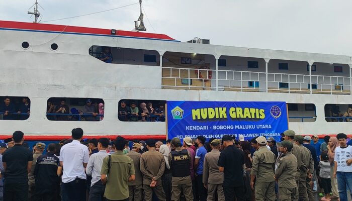 Gubernur Sultra Lepas 200 Peserta Mudik Gratis Maluku Utara, Lengkap Dengan THR