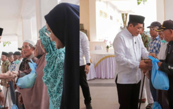 Gubernur Sultra Bagi Sembako Lansia Sekaligus Ingatkan Jajaran Soal Ketepatan Mudik Gratis