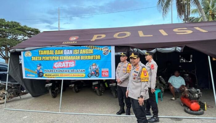 Kapolres Konsel Cek Pos Operasi Ketupat 2026, Pastikan Tak Ada Kendala di Jalur Mudik