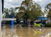 Kantor Diskominfo Sultra Terendam Banjir, Sejumlah Mobil Dinas Terjebak Karena Sopir WFH