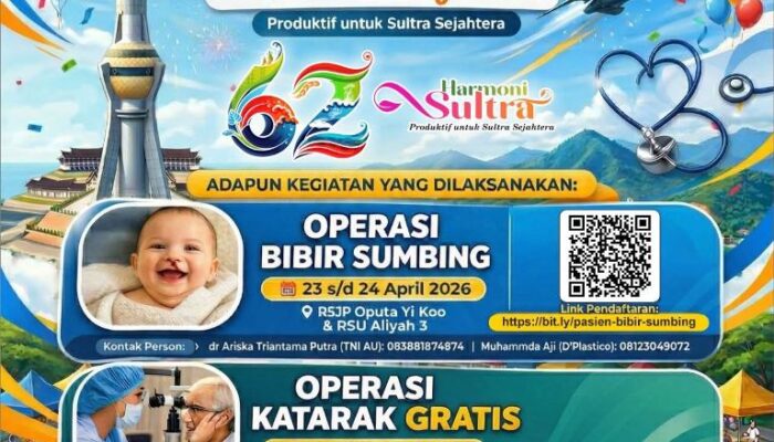Rayakan HUT ke-62, Pemprov Sultra Hadirkan Layanan Berobat Gratis untuk Ratusan Warga