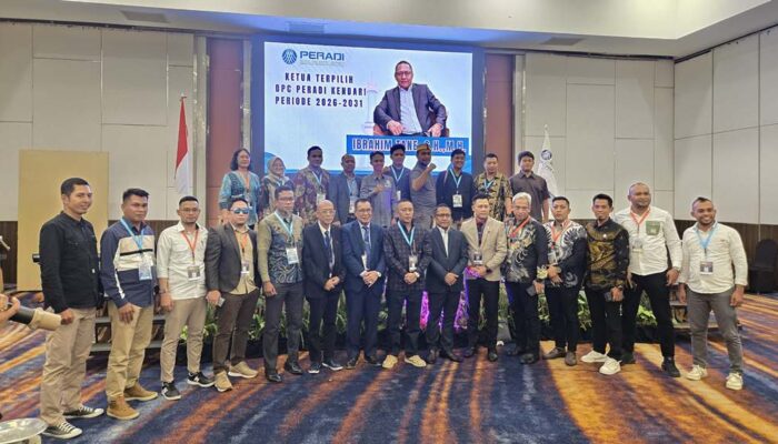 Nahkodai DPC Peradi Kendari, Ibrahim Taane Menang Mutlak di Muscab II