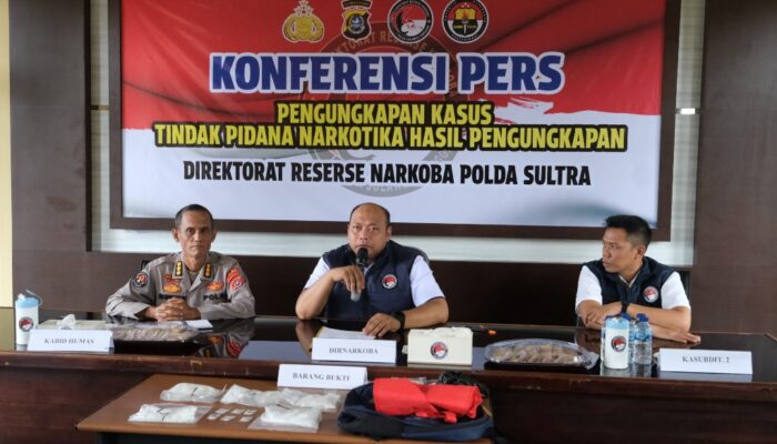 Polda Sultra Gagalkan Peredaran 1 Kg Sabu di Kendari, Seorang Mahasiswa Asal Kolaka Diciduk