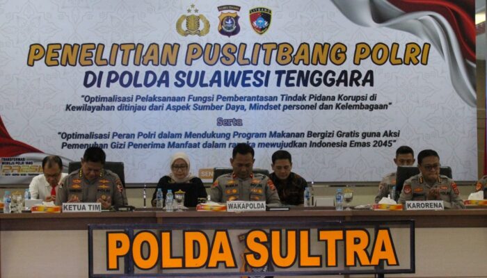 Puslitbang Polri-Polda Sultra Sinergi Berantas Korupsi dan Kawal Program Makan Bergizi Gratis