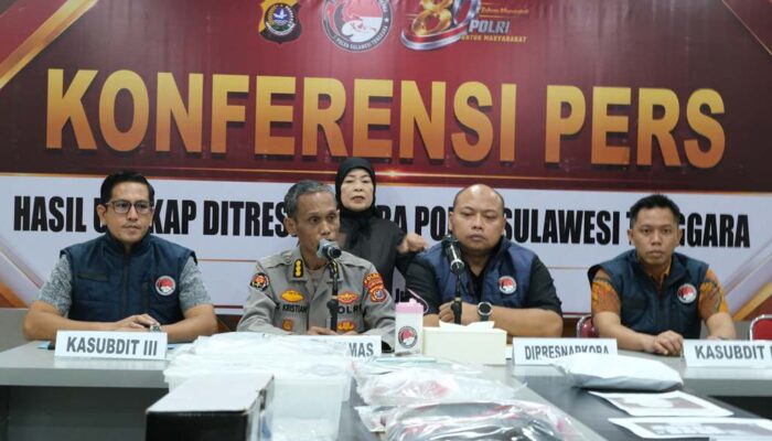 Ditresnarkoba Polda Sultra Sikat Jaringan Narkoba Antarkota, 3 Kilogram Sabu Disita
