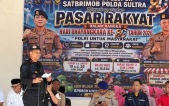 Hari Bhayangkara ke 80, Batalyon C Pelopor Brimob Sultra Gelar Pasar Rakyat di Kolaka