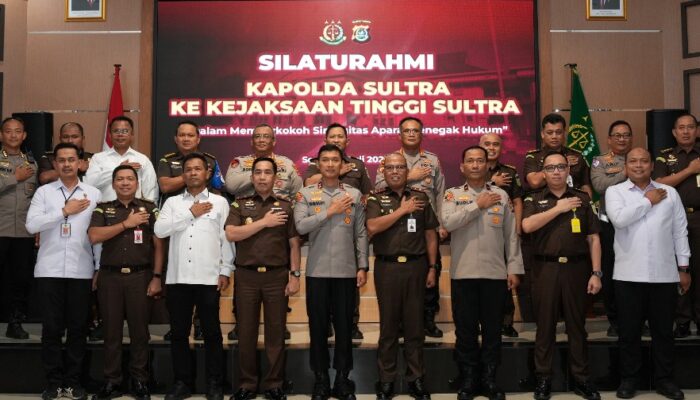 Perkuat Sinergi Penegakan Hukum, Kapolda dan Wakapolda Sultra Sambangi Kejati