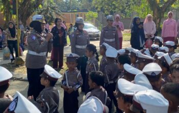 Momen Hari Anak Nasional, 102 Murid TK Diajak Ditlantas Polda Sultra Kenali Aturan Lalu Lintas