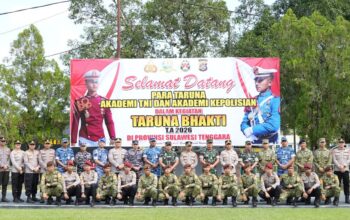 Sinergi 3 Matra, 15 Taruna Gabungan Akpol, Akmil, dan AAL Gelar Bakti Taruna di Sultra