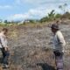 Cegah Api Meluas, Personel SAR Polda Sultra Terjun Langsung Padamkan Kebakaran Lahan di Poasia