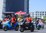 Semarak HUT ke-81 RI, Ratusan Pecinta Honda Turun Jalan Lewat Convoy Merdeka Asmo Sulsel