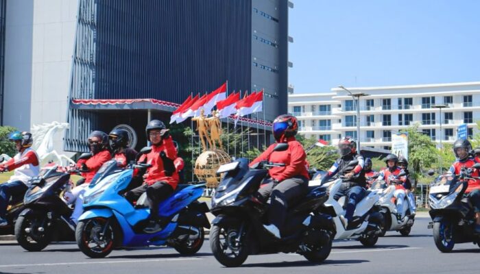 Semarak HUT ke-81 RI, Ratusan Pecinta Honda Turun Jalan Lewat Convoy Merdeka Asmo Sulsel
