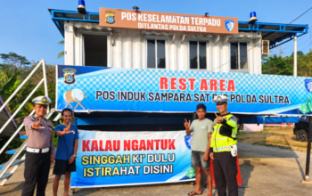 Pos PJR Induk Sampara Jadi Tempat Singgah, Sopir Apresiasi Pelayanan Humanis Ditlantas Polda Sultra