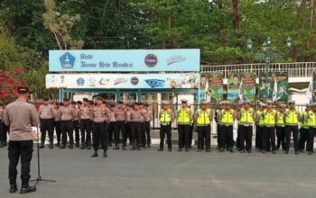 Ditlantas Polda Sultra Kawal Keamanan dan Kelancaran Lalu Lintas Road Race di Tugu MTQ