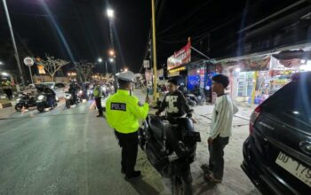 Patroli Malam Minggu di Kendari, Polantas Sultra Temukan 19 Pelanggaran Helm SNI