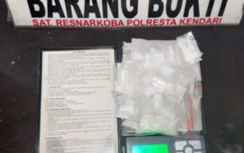 Peredaran Sabu di Baruga Terbongkar, Polresta Kendari Amankan Pengedar dan 63 Paket