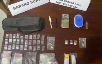 Polres Kolaka Timur Amankan Dua Terduga Pengedar Sabu, Sita Timbangan Digital dan Alat Hisap