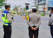 Pertama di Sultra, Traffic Light Portabel Mulai Diterapkan di Simpang Empat Taman Lalu Lintas Polda