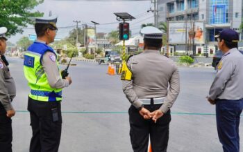 Pertama di Sultra, Traffic Light Portabel Mulai Diterapkan di Simpang Empat Taman Lalu Lintas Polda