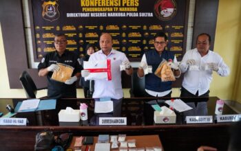Ditresnarkoba Polda Sultra Gagalkan Peredaran Narkoba 2,3 Kg, Enam Tersangka Diamankan
